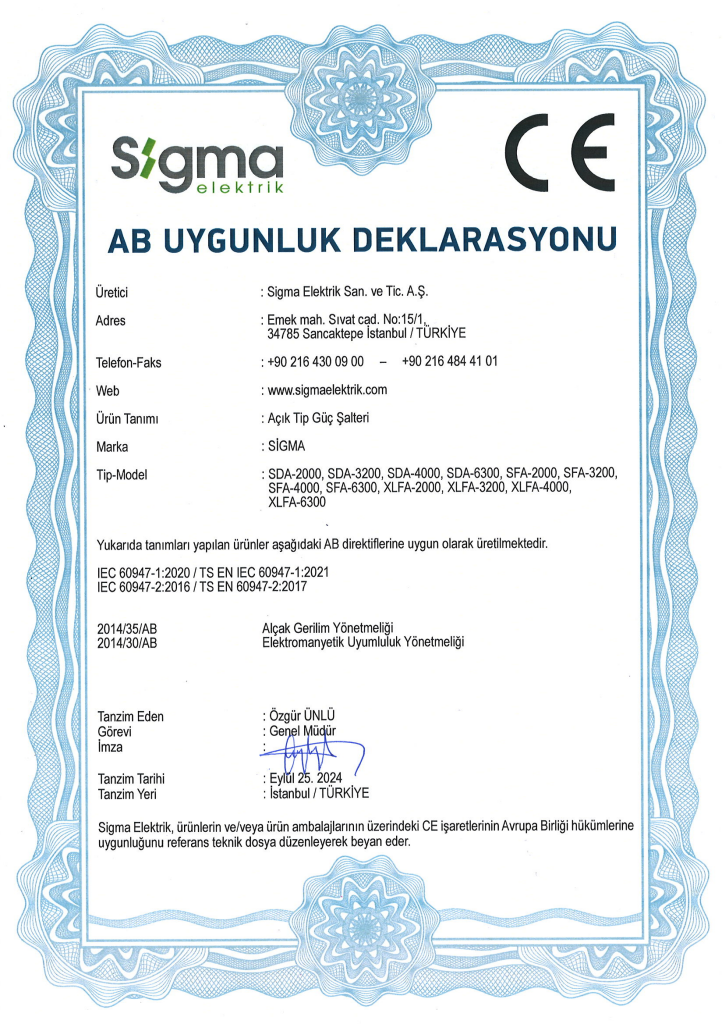 Açık Tip Güç Şalteri