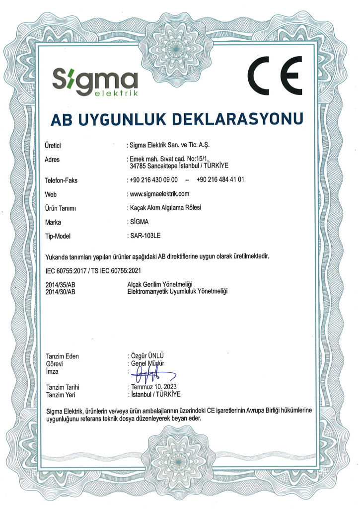 Kaçak Akım Algılama Rölesi