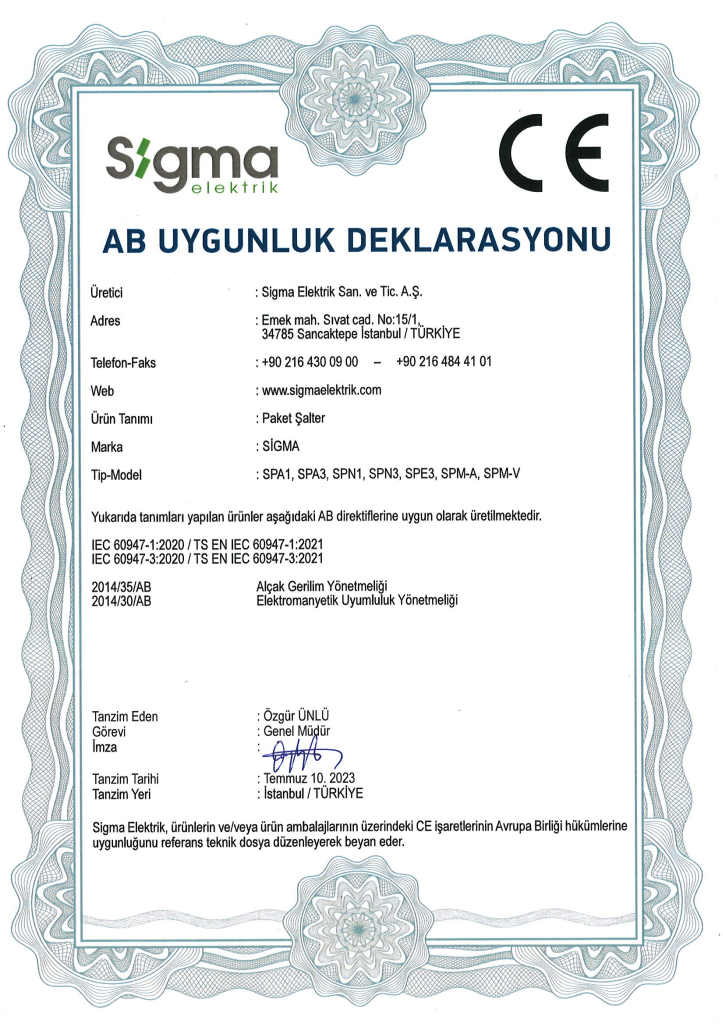 Paket Şalter