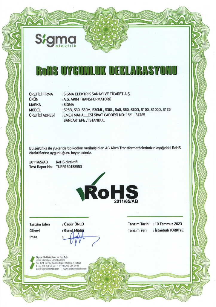 RoHS Akım Transformatörü